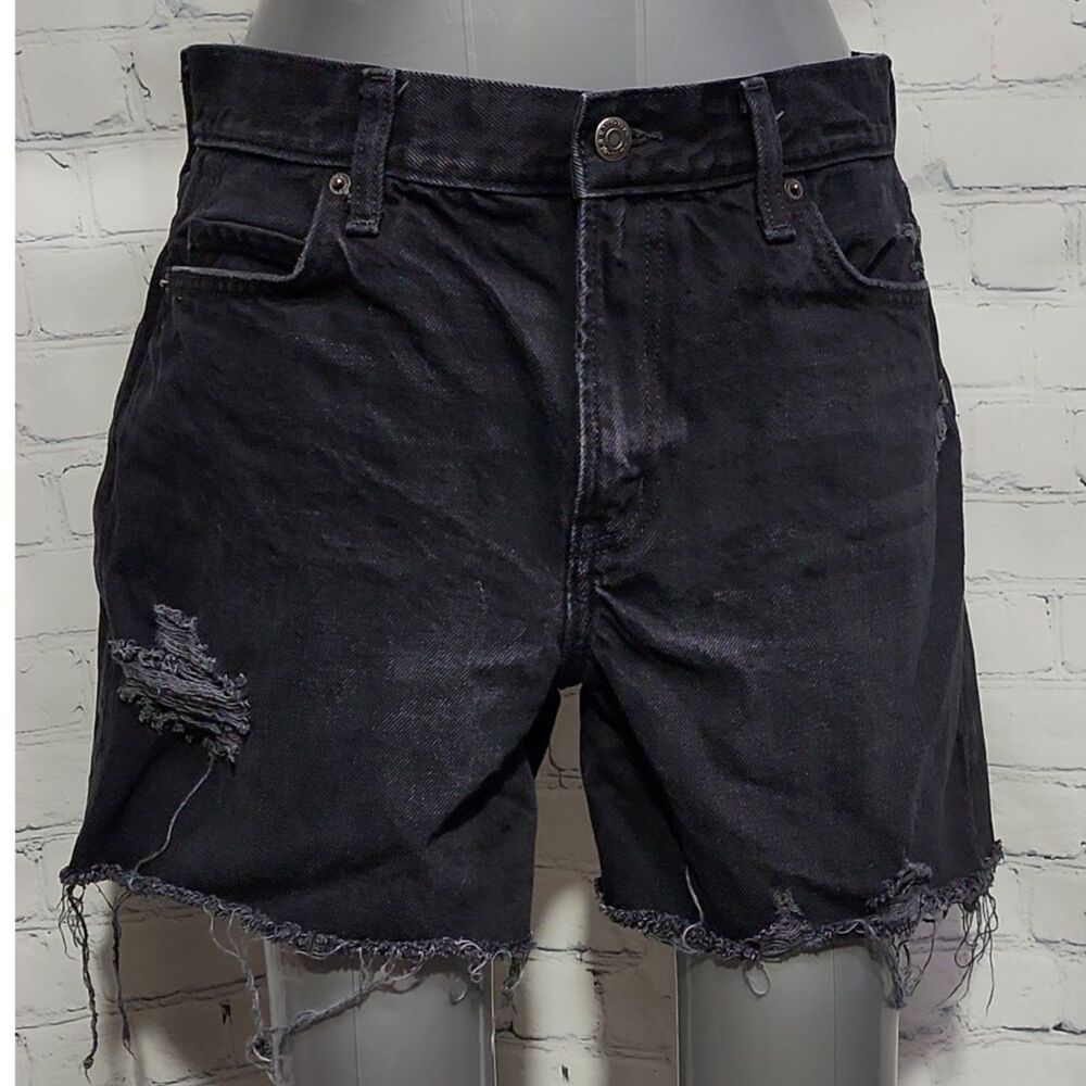 Old Navy Black Distressed Jean Shorts